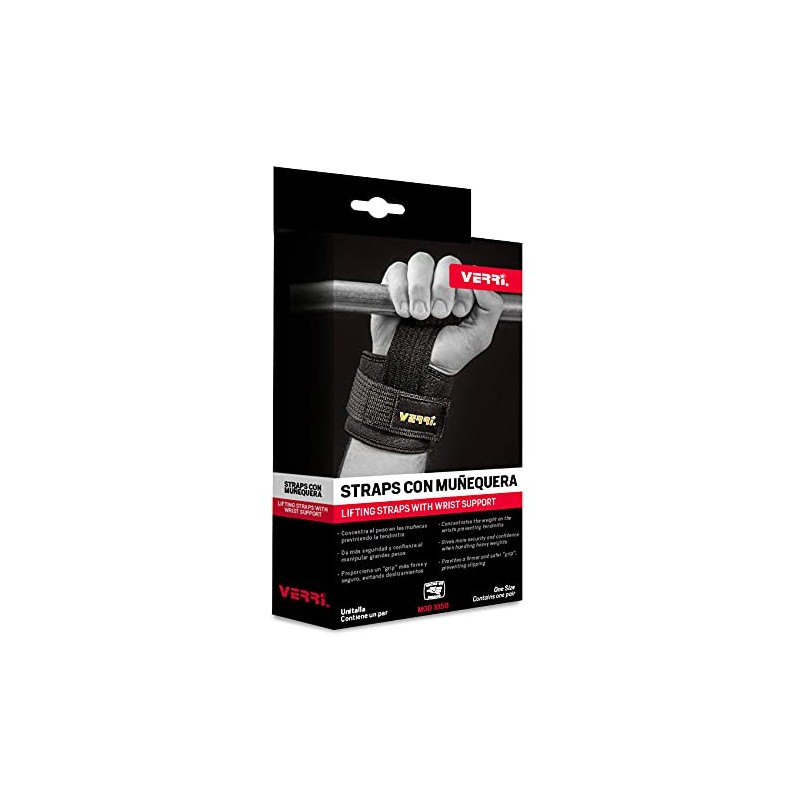 VERRI | Straps con muñequera para levantamiento de pesas, rutinas,