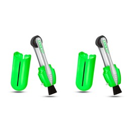 CarbonKlean Peeps Eyeglass Lens Cleaner - Efficient and Durable Carbon Microfiber Technology - Exclusively Used by NASA - 500 Uses (Green, 2 Pack)