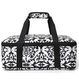 Insulated Casserole Carrier Bag - Portable Thermal Food Delivery Bag for 9x13/11x15 Inch Pan - Keep Meals Hot/Cold 4+ Hours for Catering, Festival Potlucks, Picnics, Family Gathings or Outdoor Events