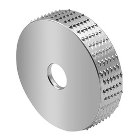 KSOPUERT Pack of 2 Wood Sanding Discs High Carbon Steel Angle Loop & Drill Bit 65 mm/75 mm (ID/OD), 20 mm Width, 16 mm and 22 mm Large Polishing Wheel for Woodworking Tools