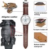 Moran Genuine Leather Watch Strap Replacement Strap D Buckle 18mm