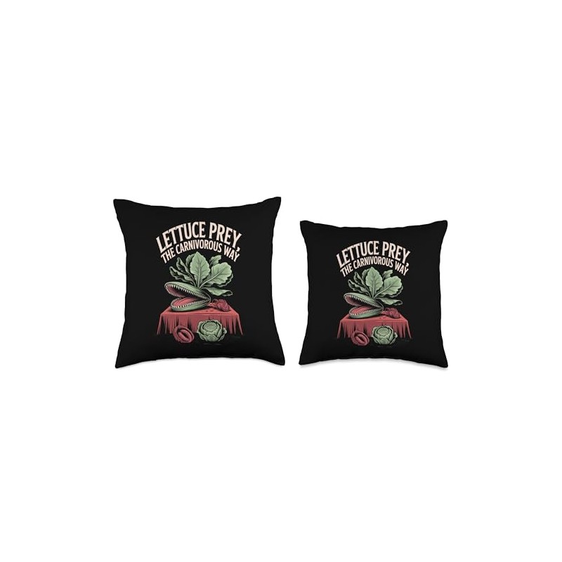 Flytrap Gardener Humor Carnivorous Plant Lover Design Throw Pillow