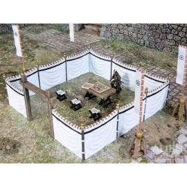 Tabletop Terrain Samurai Jinmaku Curtains - Tabletop Terrain Compatible with Test of Honor