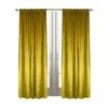 Generisch Ready Made Velvet Curtain on Ruffle Tape 135 x 250 cm Mustard Yellow L390 Window Decoration
