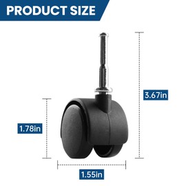 6774200 Replacement Caster Wheels for Shop Vac 10 Gallon Vacuum Cleaner, for Smooth Movement and Stability (Not Suitable for Vacuum Cleaner Model 4020) - Set of 4