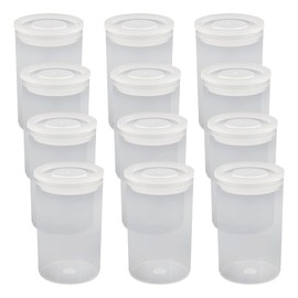 UUYYEO 12 Pcs Clear Plastic Film Canisters Small Film Storage Case Tube Camera Film Holder Fish Hook Containers Bead Organizer Containers Small Accessories Storage Containers