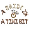 A Bride in Tini Bit Letter Balloons with Diamond Ring