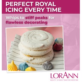 LorAnn Oils Meringue Powder – Gluten-Free, Kosher & Nut-Free – Essential for Royal Icing, Baking & Decorating – No Artificial Colors – Perfect for Cookies & Cakes - 16oz
