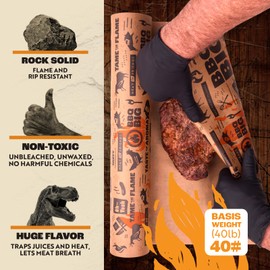 Cave Tools Premium Brown Butcher Paper Roll for Smoker - 18 inches x 175 feet, Made in USA - BBQ Food-Grade Sheet for Grilling & Smoking Meat - Unbleached, Uncoated, Unwaxed