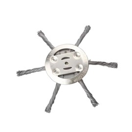 EujRcf 1Pcs Durable Strimmer Head, Wire Strimmer Head, 180mm Diameter, Compatible with Various Strimmers, Ideal for Gardens, Lawns, and Outdoor Areas, Strimmer Wire Brush Head with Knotted Wire