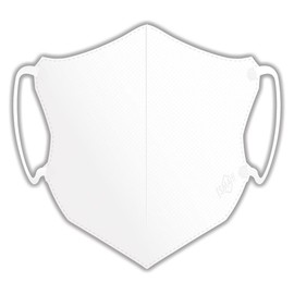 Advanced 3D Non-Woven Mask, Light White, Large Size, Approx. 6.0 x 5.0 inches (15.3 x 12.9 cm), Pack of 30 SMArt LLB-04