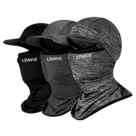 Integrated Cooling Cap Balaclava Sports Mask, Neck Warmer & Multi-Scarf Black