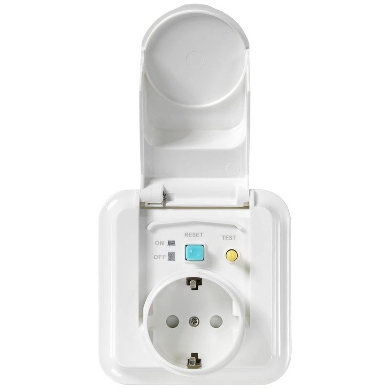 sygonix SY-5775152 Single Flush-Mounted Residual Current Security Socket Increased Touch