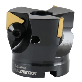 Accusize Industrial Tools 2 inch Indexable Face Milling Cutter 90 Degree, Positive Rake with Inserts, 2508-0012