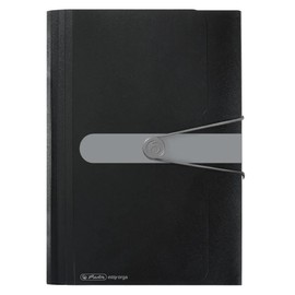 Herlitz 11208394 multi-compartment a4 folder polypropylene with 12 compartments Black, Black