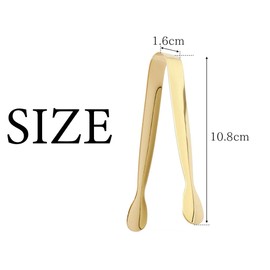 Mini Serving Tongs Set, 11 cm, 15-Piece, Stainless Steel, for Food, Ice, Sugar, Appetizers