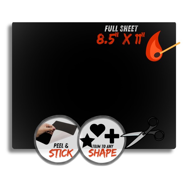 Full Sheet Adhesive Black Match Striker Sticker Paper (8.5"x11") |