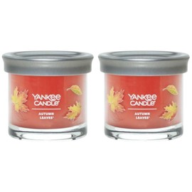 Yankee Candle Small Tumbler Scented Single Wick Jar Candle, Autumn Leaves, Over 20 Hours of Burn Time, 4.3 Ounce (Pack of 2)