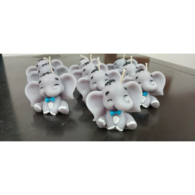 40 Velas Elefantito Recuerdos Bautizo, Baby Shower, Cumplea