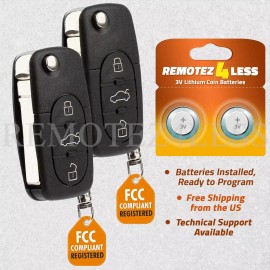 Remotez4less 2 for 1998 1999 2000 2001 VW Volkswagen Beetle Golf Keyless Car Remote Key Fob