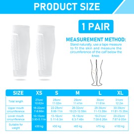 Football Shin Pads Boys, Shin Guard Sleeves Featuring Collision Avoidance Breathable Lightweight Character, Suitable for Protecting the Calves of Boys and Girls (White, XS)