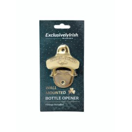 Exclusively Irish Slainte Claddagh Bottle Opener Kitchen Bar Tool (Polished Brass) (Ireland Clover)