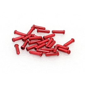CHIU LUN  25 Anodized Bike Bicycle Shifter Cable Ends Tips Caps Crimps RED