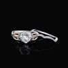 JewelryPalace Infinity Love Heart 3ct Cubic Zirconia Solitaire Engagement Rings