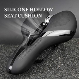 YIUBCZOQI Comfortable Bike Saddle, Soft Leather Spring Bicycle Seat, Gel bike seat, Ideal for Mountain, Road, Exercise Bike Easy to install bicycle saddle