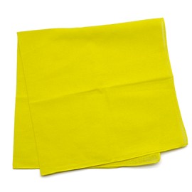 Trifong Bandana, Yellow, 100% Cotton, Plain, Handkerchief, Triangle, Adult, Stylish, Cotton, Bandana, Men's, Women's, Unisex, Yellow, 21.7 x 21.7 inches (55 x 55 cm)