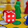 HD Novelty 10Pcs Small Six-Sided Coloured Dice Set, Eco-Friendly Materials