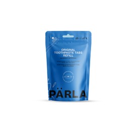 PÄRLA Original Toothpaste Tablets with Fluoride - Refill 62s, 1 Month Supply - for Enamel Protection - Travel-Friendly, Low-Waste, Plant-Based - Peppermint