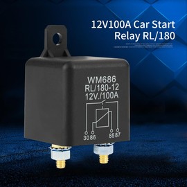 12V 100A Continuous Duty Relay, 4 Pin High Current Relay, Split Relay Switch Normal Open Car Starter Relay for Control Battery ON Off