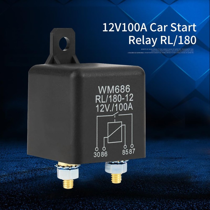 12V 100A Continuous Duty Relay, 4 Pin High Current Relay,