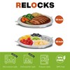 RELOCKS 12 in. Plastic Serving Trays with Lids, Party Platter,
