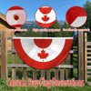 Canada Day Flag Decorations - Folded Flag with Maple Leaf