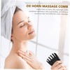 VICASKY Horn Comb Wide Tooth Detangling Shampoo Brush Scalp Massager