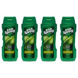 Irish Spring Body Wash, Aloe Vera, 18 Fl Oz (Pack of 4)