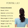 CAISHA 16" Hairpiece Ponytail Extension Butterfly Clip Voluminous Wavy Red-Brown