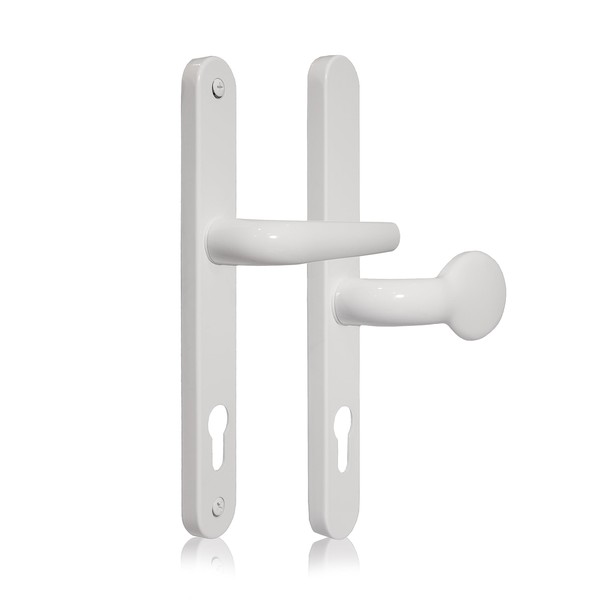 XFORT Uros White Door Handle, (PZ 62/92mm, Screw Hole Distance