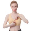 WANAYOU Women's Zip Front Sports Bra Wireless Post-Surgery Bra Active