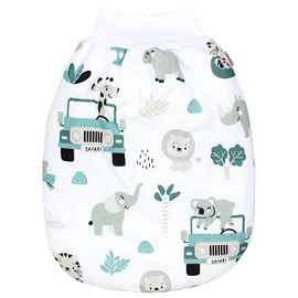 TupTam Baby Sleeping Bag with Wide Waistband Winter Sleeping Bag for Girls Boys Baby Sleeping Bag, Zoo Cars Grey Green