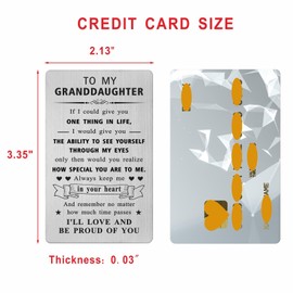 Granddaughter Card - Gifts for Granddaughter Birthday Christmas card - Our Granddaughter Valentines Graduation