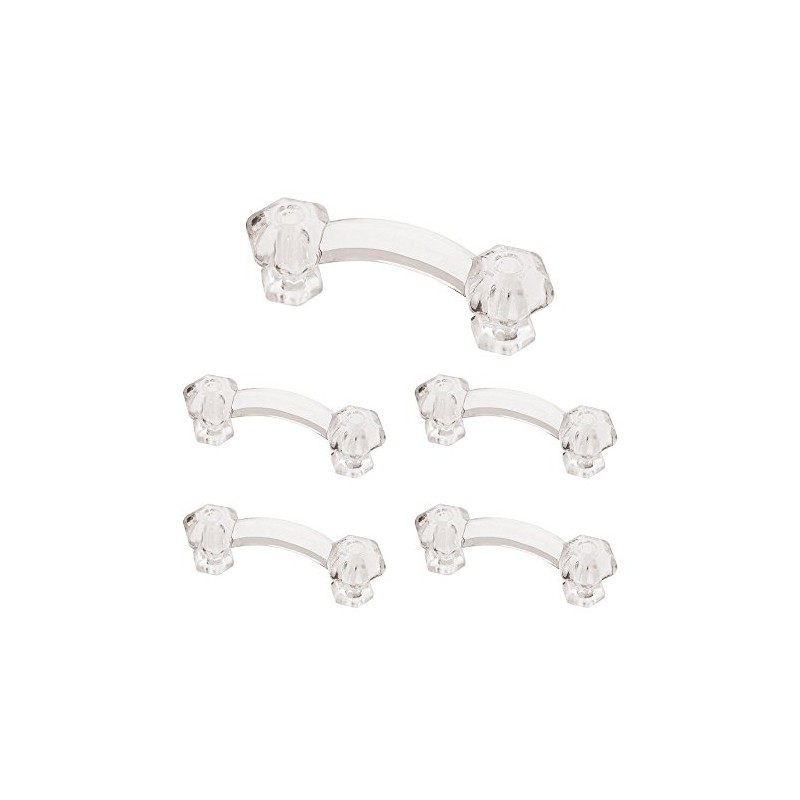 Franklin Brass Victorian (5-Pack) Cabinet Handles 3" Hole Center Clear