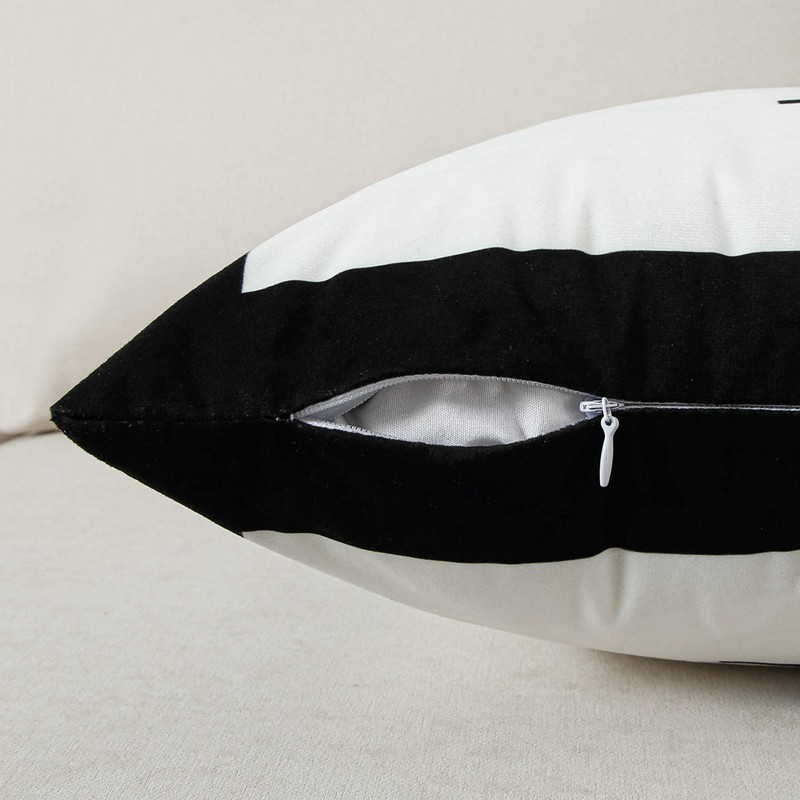 26 Letter & Sign Throw Pillow Covers Decorative Pillowcase Black/White