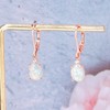 CiNily Dangle Drop Earrings for Women Trendy 14k Rose Gold