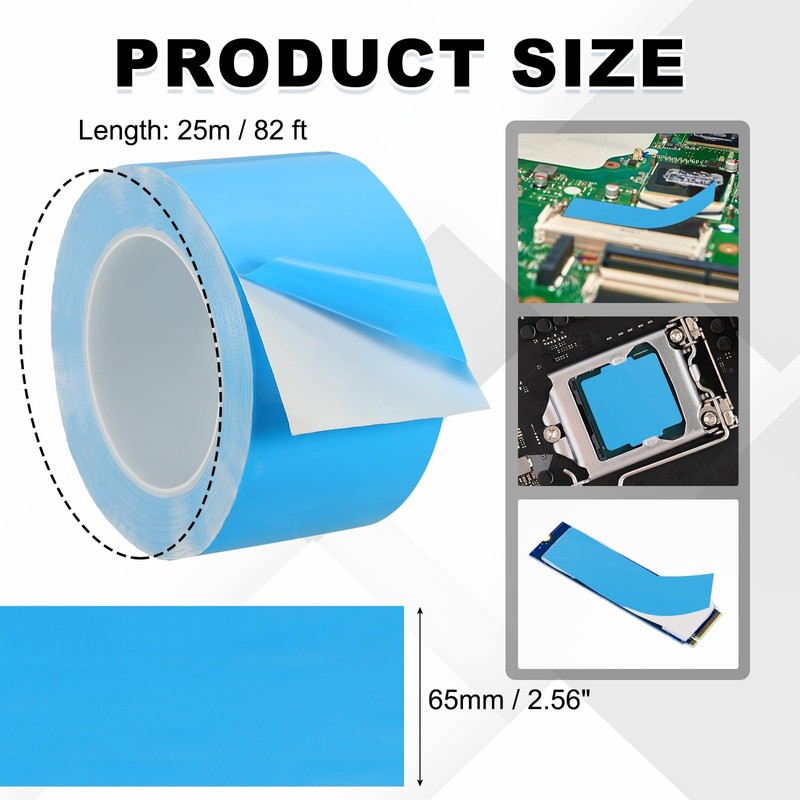 PATIKIL Thermal Adhesive Tape, 25m x 65mm x 0.2mm Double