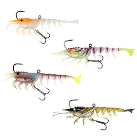 ASYHV Preassembled Fishing Lures for Freshwater and Saltwater, TPE Bass Bait, Soft Rubber Crap Bait for Trout and Crappie, Luminous Crab Bionic Bait (Suit)