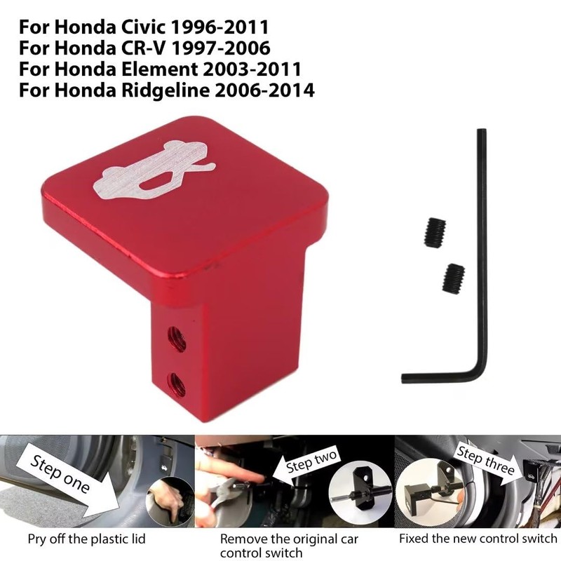 NEW Red Hood Latch Release Handle Latch Cable Assembly for