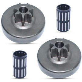 Hyceker 2PC .325"-7T Clutch Drum Spur Sprocket For Stihl 028 028AV Super 028Q 028W 028WB Wood Boss Chainsaws 1118 640 2001 .325 Pitch 7 Tooth Clutch Drum Sprocket With Needle Bearing Kit 9512 933 2370